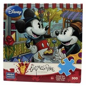 Disney Expressions Mickey & Minnie Mouse 300 Piece Puzzle Mega Puzzles New Seal